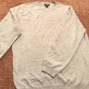 Lands End Men’s Gray cashmere sweater. XLT